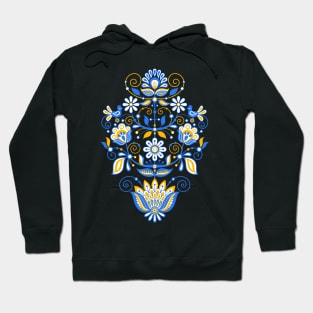 Pattern with The Tree of Life Inspired by Ukrainian Traditional Embroidery Hoodie